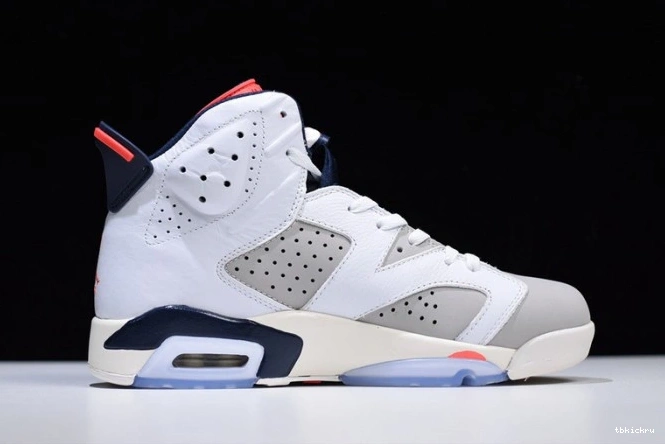 Cheap TBkick White Air 6 Infrared Retro Jordan Grey-Sail 23-Neutral Tinker 384664-104 0717